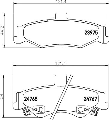 HELLA PAGID 8db355013391 -  Комплект тормозных колодок, дисковый тормоз